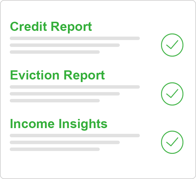 Tenant Background Check, Eviction Report, and Credit Report